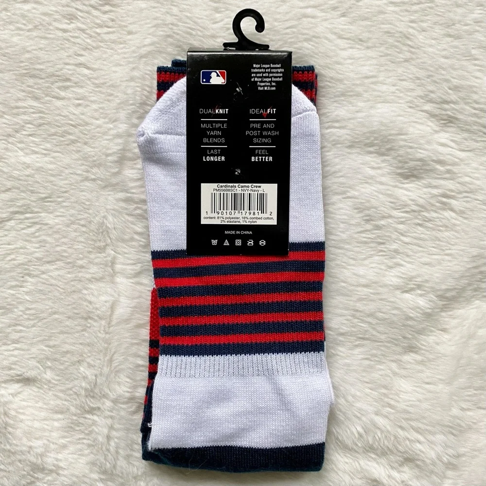 PKWY Men’s St. Louis Cardinals Camo Crew Dress Socks Size Large